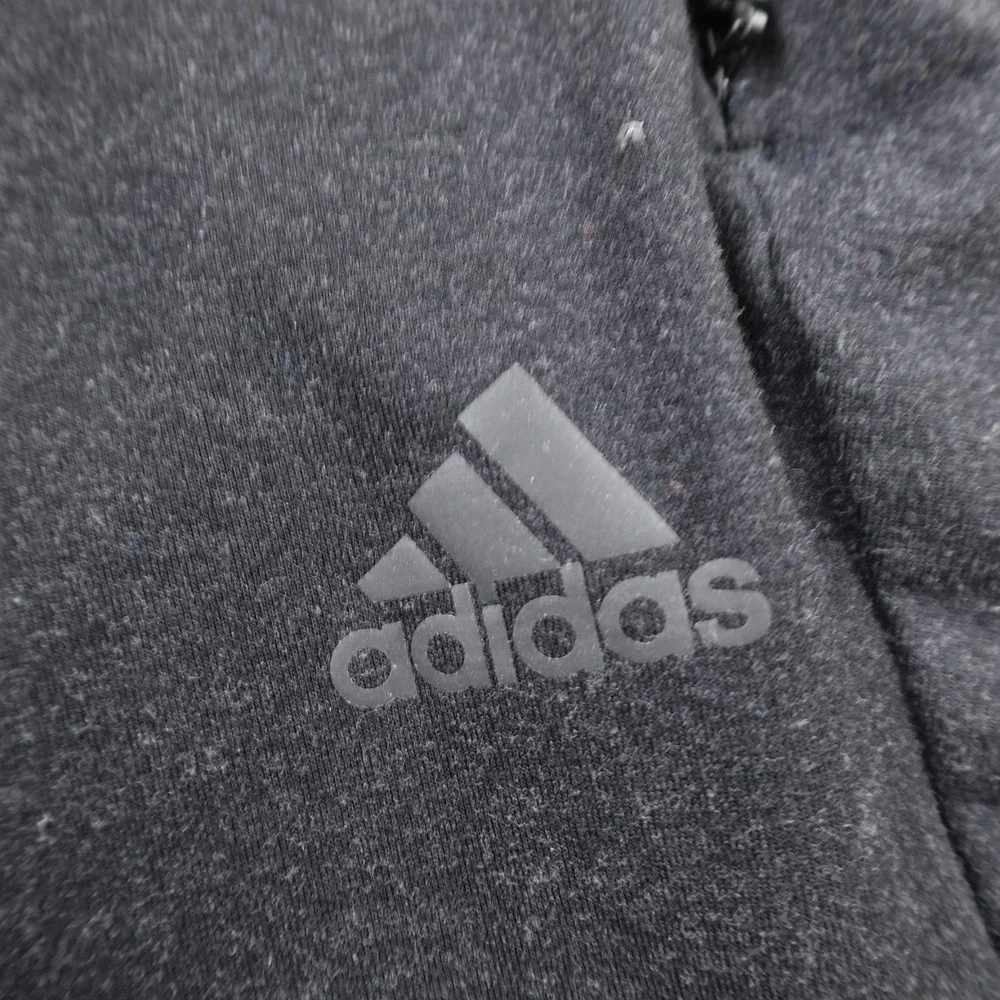 Adidas Pants Mens XL Gray Black Track Warm Up Drawstring Jogger Sweatpants Gym‎